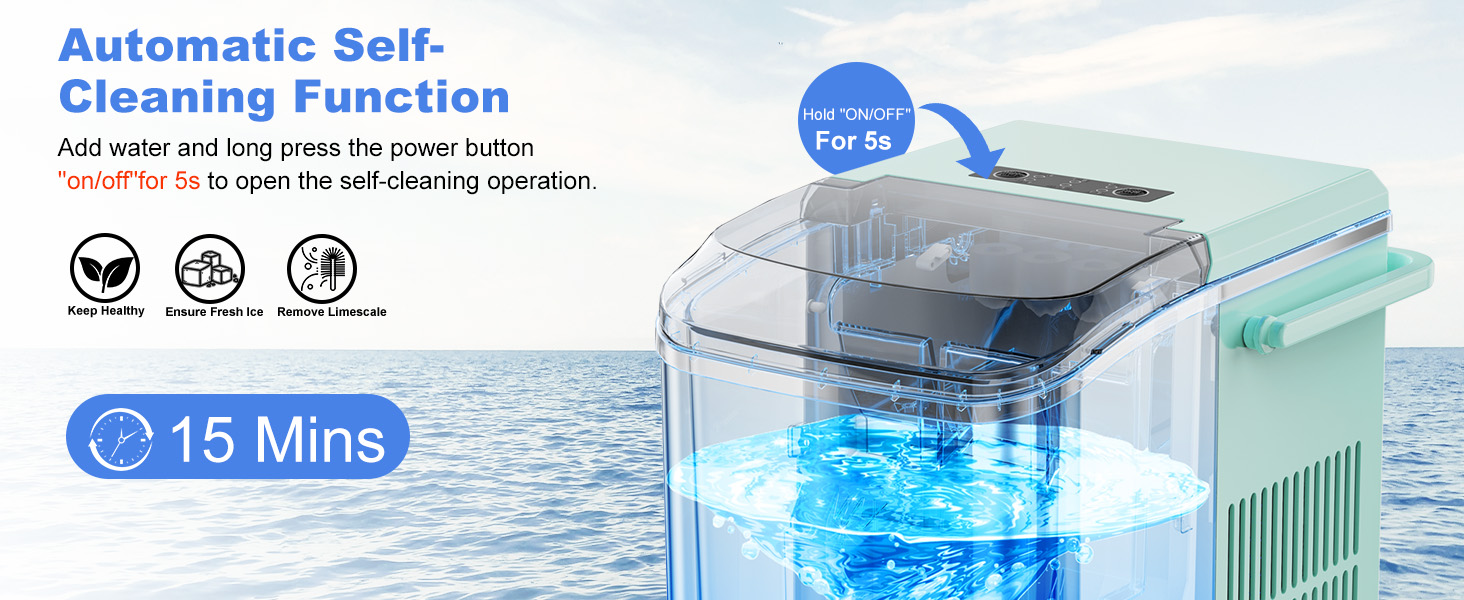 NEWBULIG Countertop Ice Maker Machine with Handle, Portable Ice Maker - NEWBULIG product detail