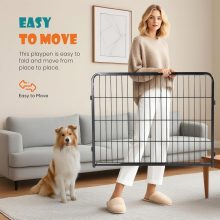Dog Playpen Indoor 8 Panels 24 Inch, Metal Outdoor Dog Fence Pen - view 3 of 6 | NEWBULIG