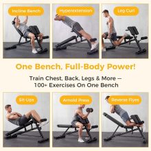 Adjustable Weight Bench, 660 LBS Workout Bench Press for Home Gym - view 4 of 6 | NEWBULIG