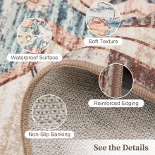 8×10 Area Rug Machine Washable Non Slip Living Room Carpet - view 4 of 6 | NEWBULIG