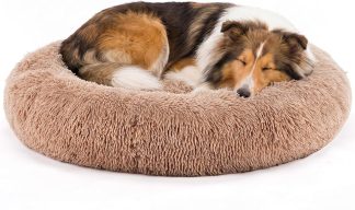 37×37 Inch Donut Dog Bed for Indoor Use, Fluffy Large Pet Sofa | NEWBULIG