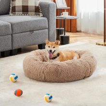 37×37 Inch Donut Dog Bed for Indoor Use, Fluffy Large Pet Sofa - view 2 of 6 | NEWBULIG