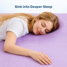 4 Inch Queen Cooling Gel Memory Foam Mattress Topper, Purple - view 3 of 6 | NEWBULIG