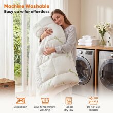 Bamboo Viscose Mattress Topper with Deep Pockets, Full Size - view 5 of 6 | NEWBULIG