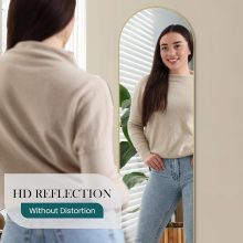59×16 Inch Arched Full Length Mirror, Full Body Floor Mirror, Gold - view 6 of 6 | NEWBULIG