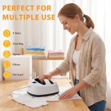 Heat Press Machine for T Shirts, Iron Heat Press 9.06×11.81 Inch, Heating Transfer Machine, Easy & Portable, 450F for T-Shirts, Hats, Bags, Pillows with Safety Base & Auto Shut-Off - view 2 of 6 | NEWBULIG