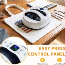 Heat Press Machine for T Shirts, Iron Heat Press 9.06×11.81 Inch, Heating Transfer Machine, Easy & Portable, 450F for T-Shirts, Hats, Bags, Pillows with Safety Base & Auto Shut-Off - view 3 of 6 | NEWBULIG