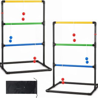 Ladder Ball Set, Bolas, Carry Bag & Scoreboards, Black | NEWBULIG