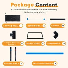 Ladder Ball Set, Bolas, Carry Bag & Scoreboards, Black - view 2 of 6 | NEWBULIG