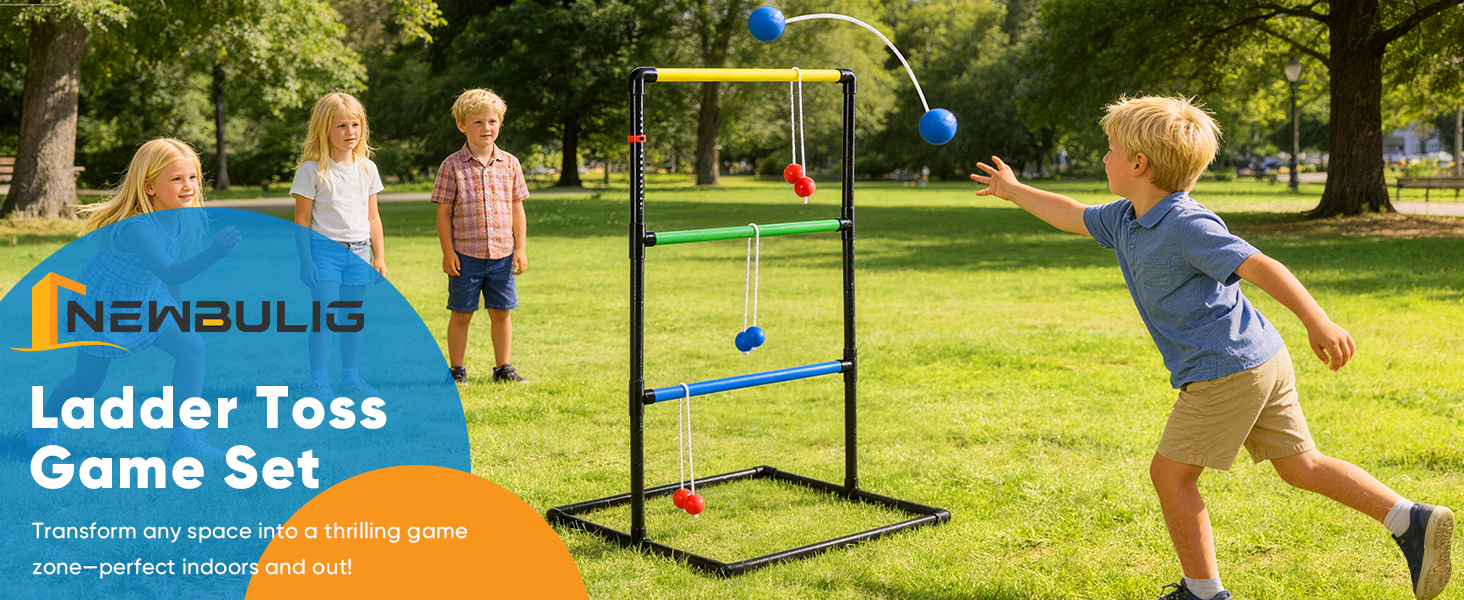 NEWBULIG Ladder Ball Set, Bolas, Carry Bag & Scoreboards, Black - NEWBULIG product detail