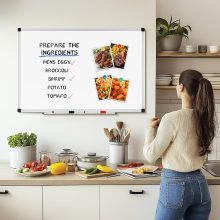 White Board, 48 x 32 Inch Magnetic Dry Erase Board for Wall with 1 Dry Eraser & 2 Multi-Color Markers & 4 Magnetic Pins, Silver Aluminum Frame for Office, Home, School - view 6 of 6 | NEWBULIG