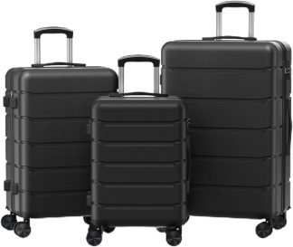 3 Piece Expandable Luggage Set, Hard Shell Suitcase | NEWBULIG