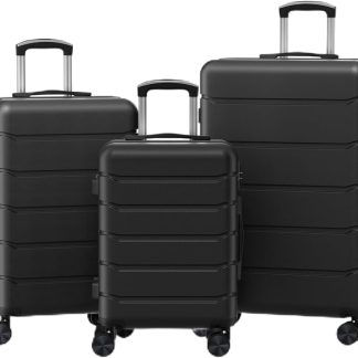 3 Piece Expandable Luggage Set, Hard Shell Suitcase | NEWBULIG