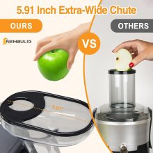 Cold Press Juicer, Slow Masticating with 5.9 Inch Feed Chute - view 3 of 6 | NEWBULIG