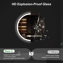 24 Inch LED Bathroom Mirror Round Vanity Mirror with Lights - view 3 of 6 | NEWBULIG