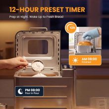 21-IN-1 Bread Maker, Automatic Bread Machine, Stainless Steel - view 6 of 6 | NEWBULIG