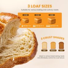Bread Maker Machine 2 LB, Automatic Breadmaker Compact - view 5 of 6 | NEWBULIG