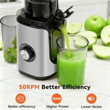 Cold Press Juicer Machine for Vegetables & Fruits, Silver - view 4 of 6 | NEWBULIG