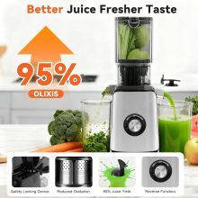 Cold Press Juicer Machine for Vegetables & Fruits, Silver - view 6 of 6 | NEWBULIG
