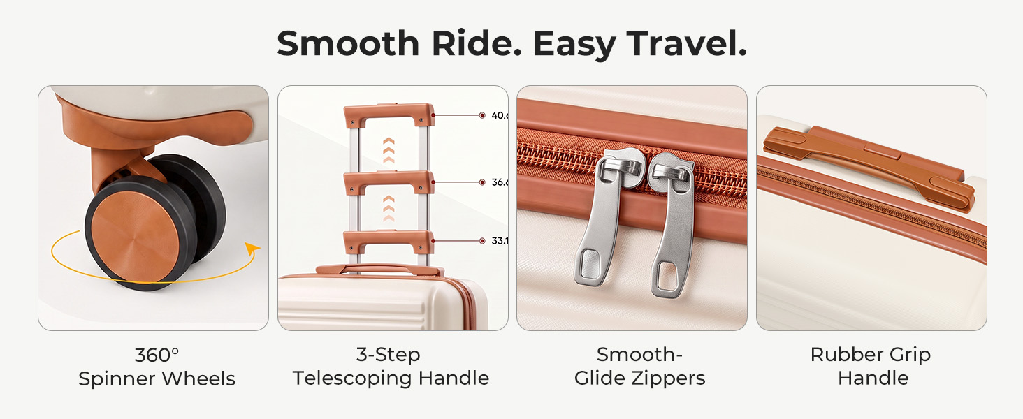 NEWBULIG Luggage Set 3 Piece, 20in Carry On Suitcase With Backpack - NEWBULIG product detail