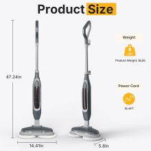 Scrubbing Steam Mop, Spin Steam Mops for Floor Cleaning with LED - view 2 of 6 | NEWBULIG