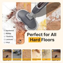 Scrubbing Steam Mop, Spin Steam Mops for Floor Cleaning with LED - view 3 of 6 | NEWBULIG
