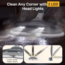 Scrubbing Steam Mop, Spin Steam Mops for Floor Cleaning with LED - view 4 of 6 | NEWBULIG