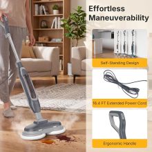 Scrubbing Steam Mop, Spin Steam Mops for Floor Cleaning with LED - view 6 of 6 | NEWBULIG