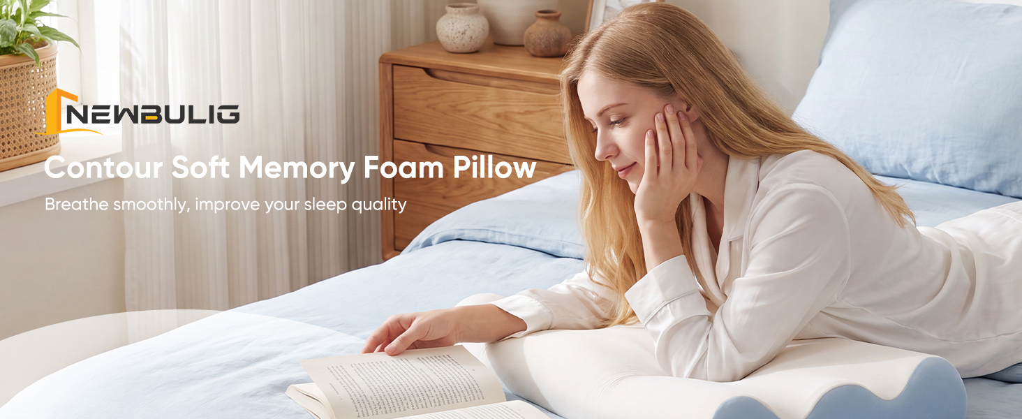 NEWBULIG Contour Memory Foam Cervical Pillow with Neck Support - NEWBULIG product detail