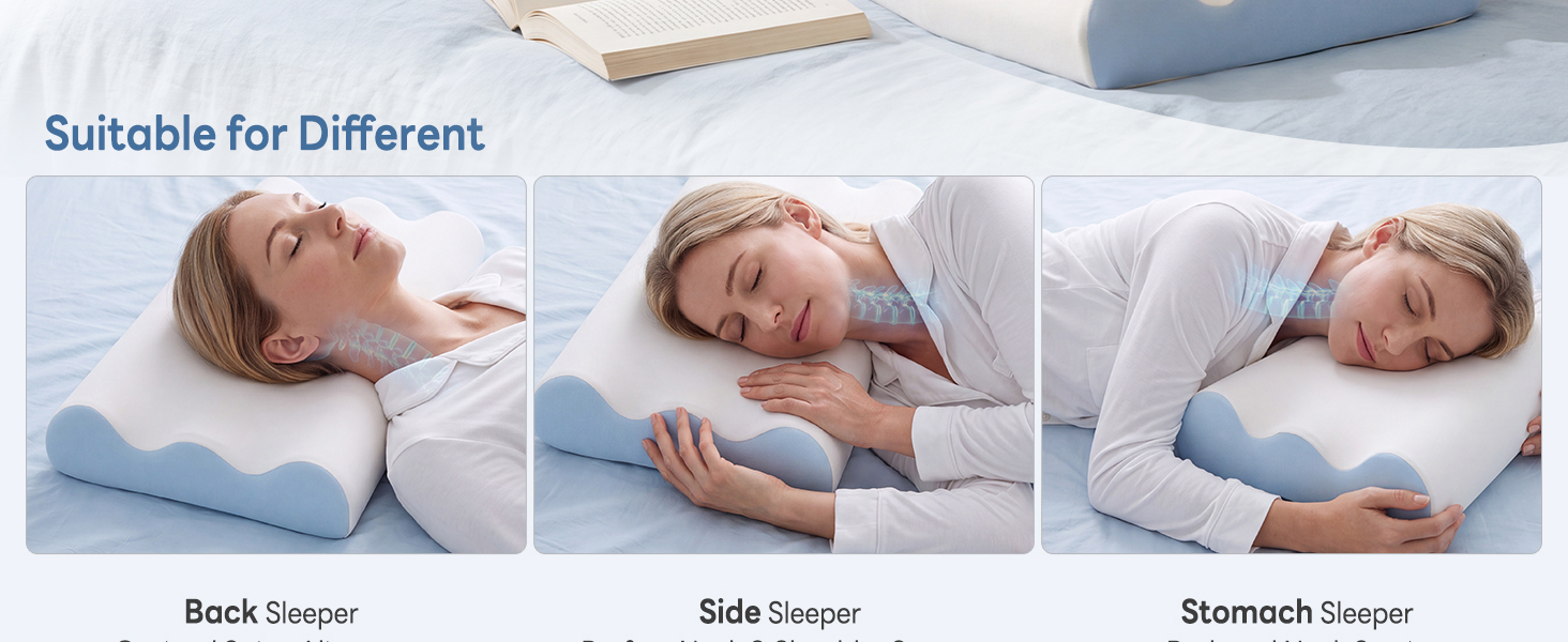 NEWBULIG Contour Memory Foam Cervical Pillow with Neck Support - NEWBULIG product detail