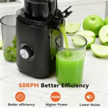 Juicer Machine, 4.25 Inch Feed Chute Cold Press Juicer, Black - view 4 of 6 | NEWBULIG