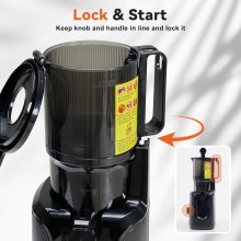 Juicer Machine, 4.25 Inch Feed Chute Cold Press Juicer, Black - view 5 of 6 | NEWBULIG