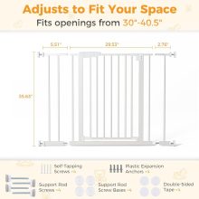 36 Inch Extra Tall Baby Gate for Stairs and Doorways, Pressure Mounted - view 2 of 6 | NEWBULIG