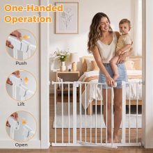 36 Inch Extra Tall Baby Gate for Stairs and Doorways, Pressure Mounted - view 3 of 6 | NEWBULIG