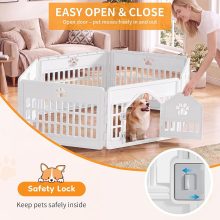 Plastic Dog Playpen, Pet Fence 24 Inch Indoor 6 Panels - view 4 of 6 | NEWBULIG
