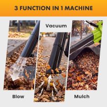 3-in-1 Electric Leaf Blower Vacuum Mulcher, 500 CFM Airflow - view 3 of 6 | NEWBULIG