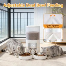 Automatic Cat Feeder for 2 Pets 6L Dog Food Dispenser, White - view 2 of 6 | NEWBULIG