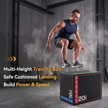 3 in 1 Plyometric Jump Box, Plyo Box Jumps for Home Gym, Jumping Boxes for Training, Workout, Exercise, Non-Slip Multi-Use Cushioned - view 6 of 6 | NEWBULIG