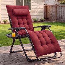 Zero Gravity Chair, Folding Patio Recliner with Cup Holder Trays - view 2 of 6 | NEWBULIG