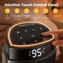 23 Inch Indoor Space Heater, 1500W Portable Electric Room Heater - view 4 of 6 | NEWBULIG