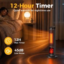 23 Inch Indoor Space Heater, 1500W Portable Electric Room Heater - view 5 of 6 | NEWBULIG