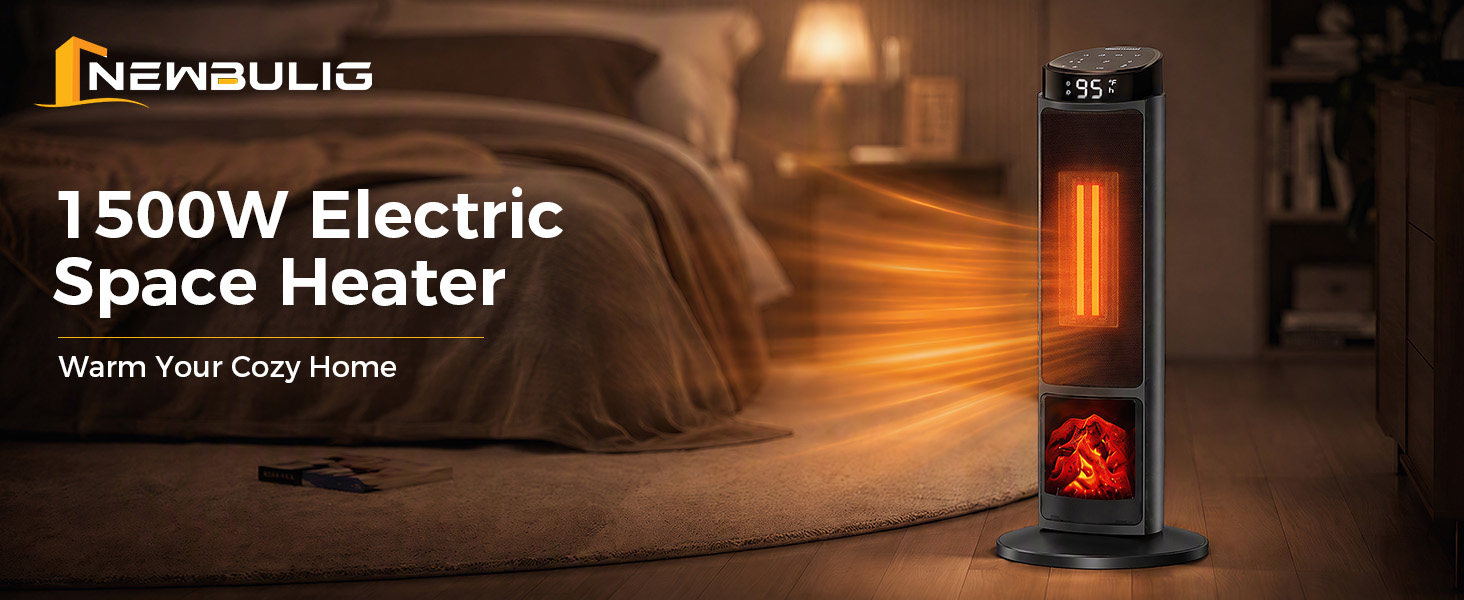 NEWBULIG 23 Inch Indoor Space Heater, 1500W Portable Electric Room Heater - NEWBULIG product detail