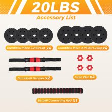 Adjustable Dumbbell Set, 5-in-1 Weight Set, 20/40/60LBS - view 6 of 6 | NEWBULIG