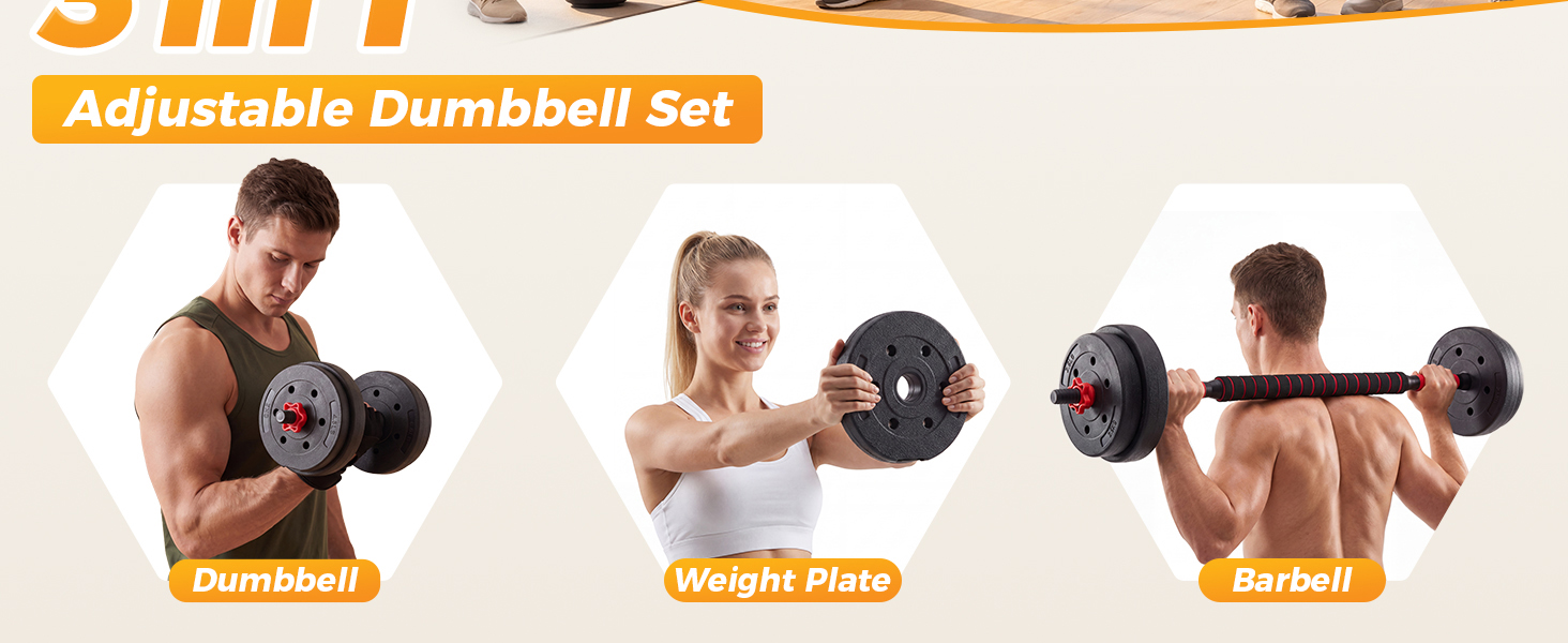 NEWBULIG Adjustable Dumbbell Set, 5-in-1 Weight Set, 20/40/60LBS - NEWBULIG product detail