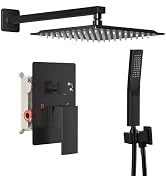 NEWBULIG Shower Faucet Set with Handheld, 10 Inch Head, Matte Black - NEWBULIG product detail